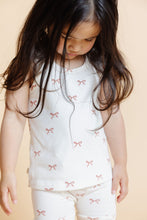 Load image into Gallery viewer, rib knit tank top - classic bows - natural