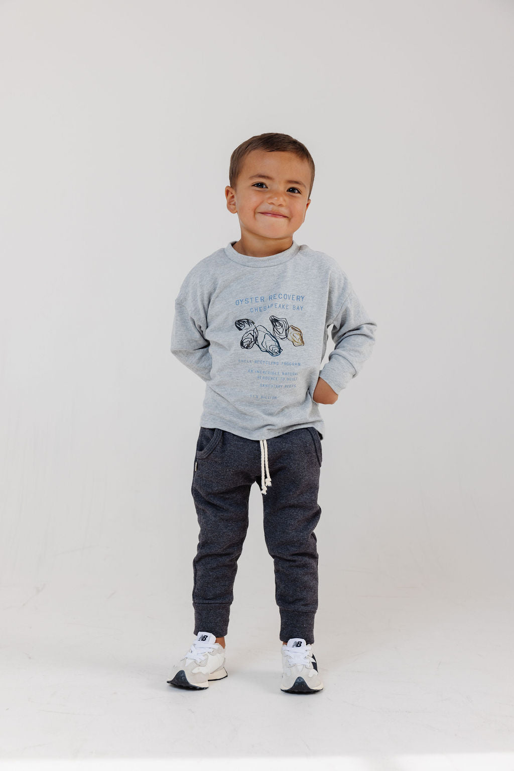 original jogger - granite - fleece terry