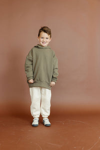 classic hoodie - caper - fleece terry