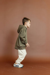 classic hoodie - caper - fleece terry