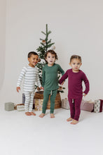 Load image into Gallery viewer, rib knit long sleeve tee PREORDER - cranberry