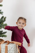 Load image into Gallery viewer, rib knit long sleeve tee PREORDER - cranberry