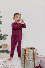 Load image into Gallery viewer, rib knit pant PREORDER - cranberry