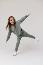 Load image into Gallery viewer, rib knit hoodie set - dark sage