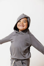 Load image into Gallery viewer, rib knit hoodie set - ebony