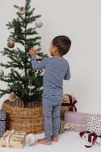 Load image into Gallery viewer, rib knit pant PREORDER - navy stripe