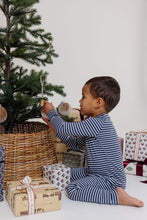Load image into Gallery viewer, rib knit long sleeve tee PREORDER - navy stripe