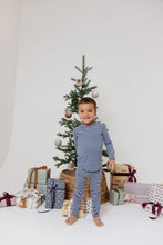 Load image into Gallery viewer, rib knit pant PREORDER - navy stripe