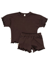 Load image into Gallery viewer, ruffle set - dark khaki