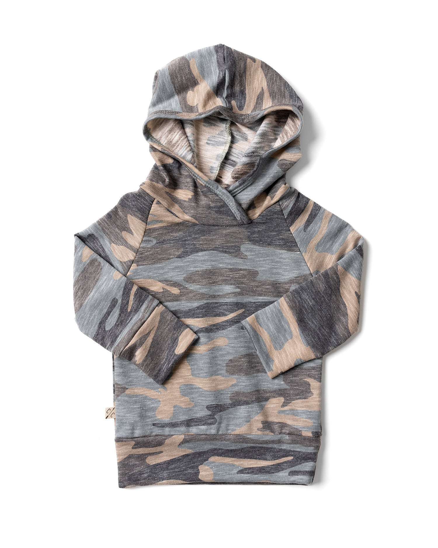 jersey trademark raglan hoodie faded camo