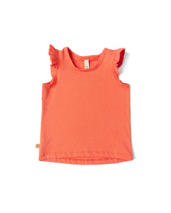 flutter tee - living coral