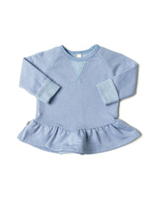 Load image into Gallery viewer, peplum crew - periwinkle
