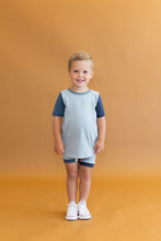 Load image into Gallery viewer, rib knit tee - swell admiral blue and polo blue