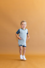 Load image into Gallery viewer, rib knit shorts - swell admiral blue and polo blue