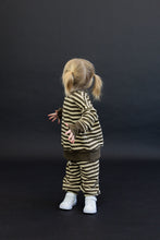 Load image into Gallery viewer, boxy sweatshirt - dark fatigue and dark fatigue stripe