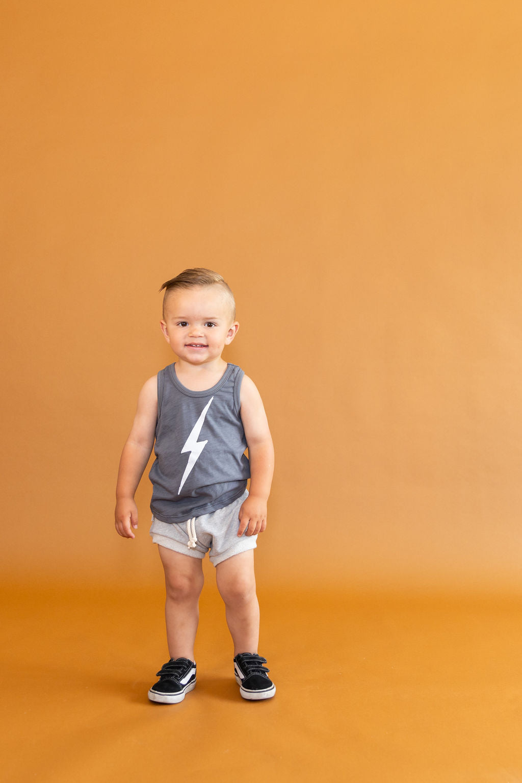 tank top - lightning on slate