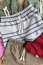 Load image into Gallery viewer, slub boy shorts - triple stripe on quarry