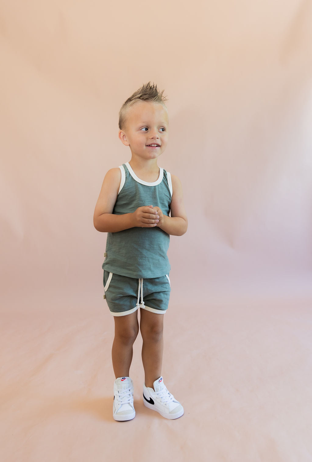 ringer tank top - agave green