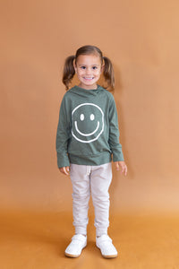 jersey trademark raglan hoodie - smile on heather thyme