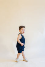Load image into Gallery viewer, short tank romper - polo blue