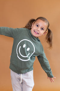 jersey trademark raglan hoodie - smile on heather thyme