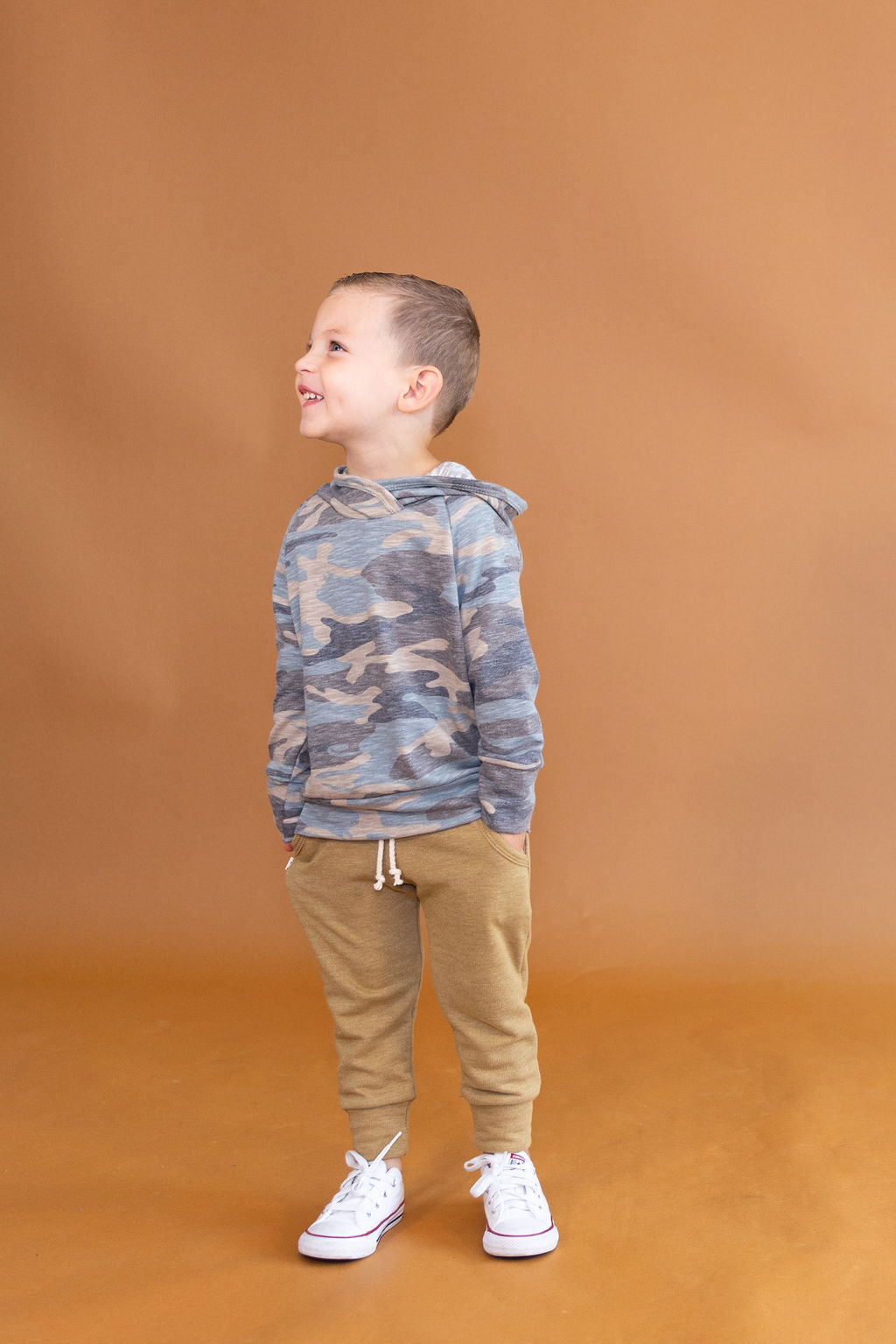 jersey trademark raglan hoodie - faded camo