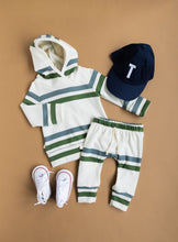 Load image into Gallery viewer, trademark raglan hoodie - double stripe
