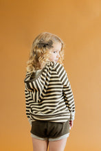 Load image into Gallery viewer, beach hoodie - dark fatigue beige stripe
