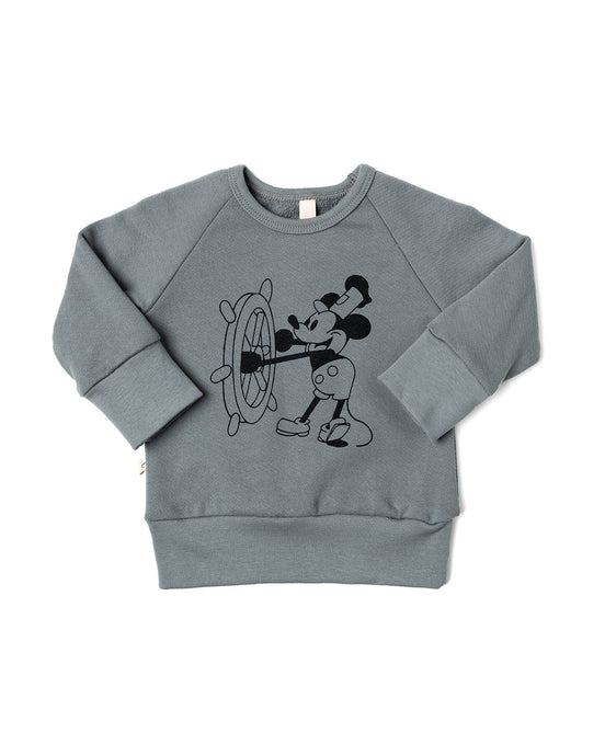 pullover crew - steamboat willie on anchor