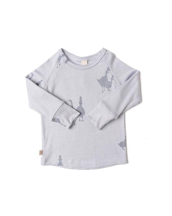rib knit long sleeve tee - geese