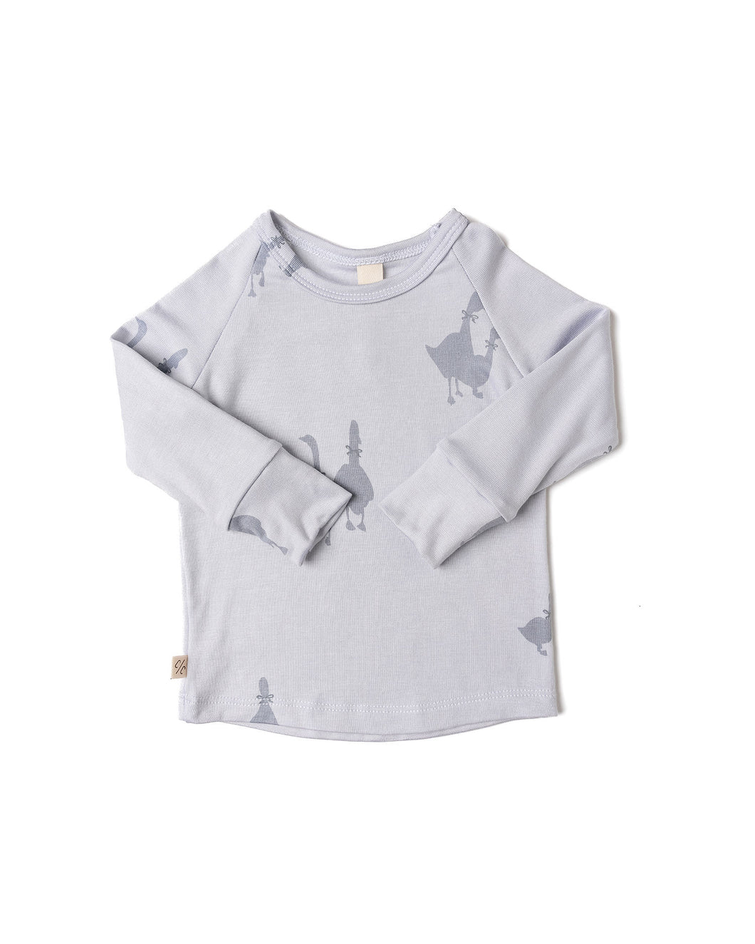 rib knit long sleeve tee - geese