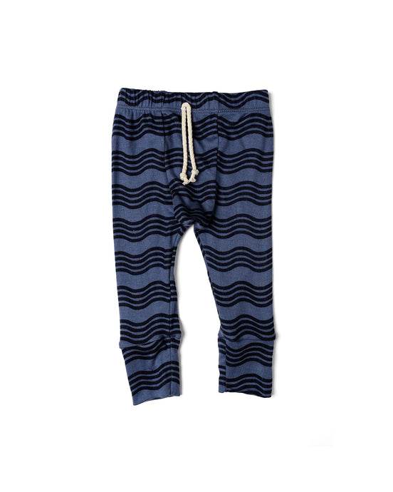 rib knit pant - wavy lines