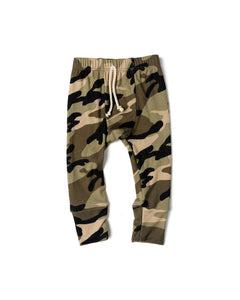 rib knit pant - camouflage