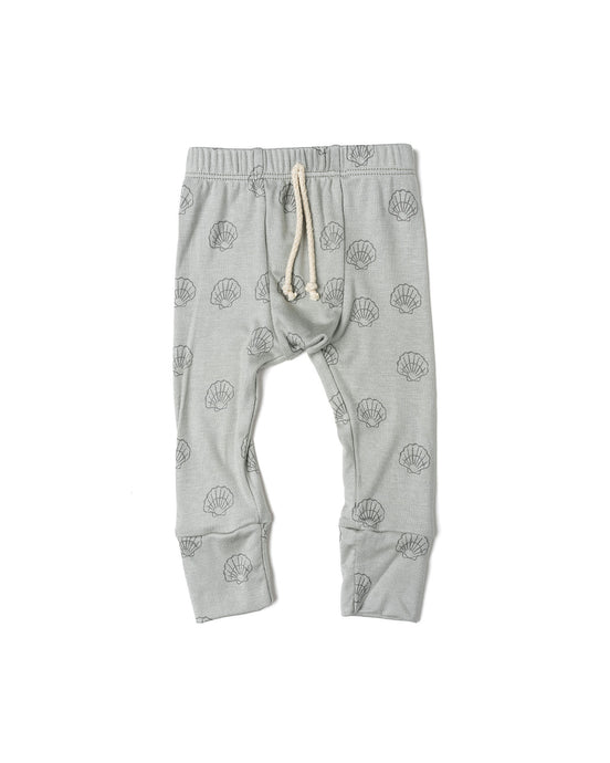 rib knit pant - seashells