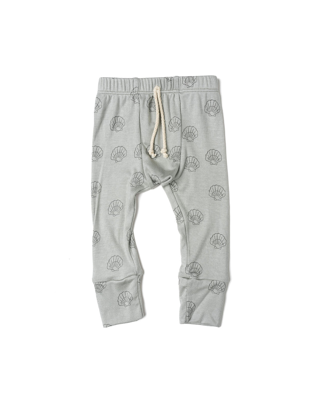 rib knit pant - seashells