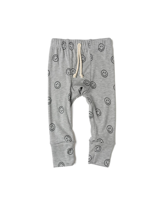 rib knit pant - all over smile