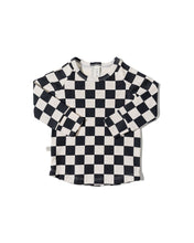 Load image into Gallery viewer, rib knit long sleeve tee - black checkerboard