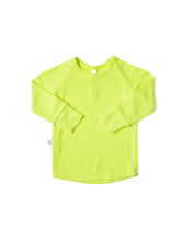 Load image into Gallery viewer, rib knit long sleeve tee - highlighter