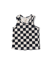 Load image into Gallery viewer, rib knit tank top - black checkerboard