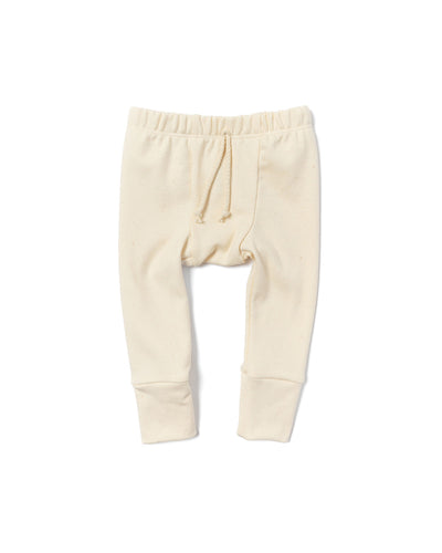 rib knit pant CO - natural tri blend