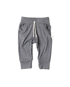rib knit jogger - iron gray