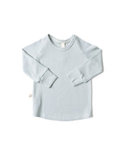 Load image into Gallery viewer, rib knit long sleeve tee - blue fog