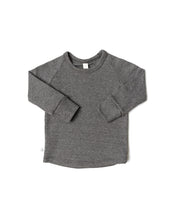 Load image into Gallery viewer, rib knit long sleeve tee - heather gray
