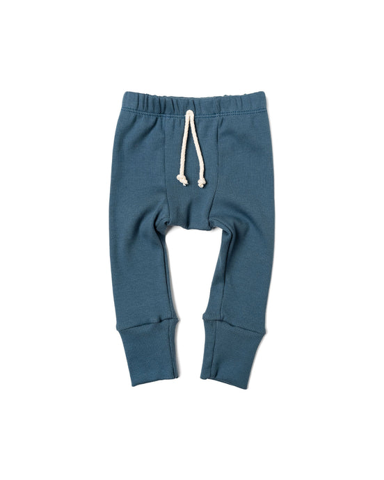 rib knit pant - admiral blue