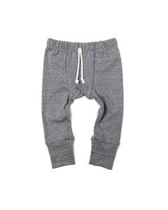 rib knit pant - athletic gray