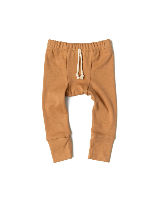 rib knit pant - camel