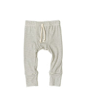 Load image into Gallery viewer, rib knit pant - narrow charcoal stripe