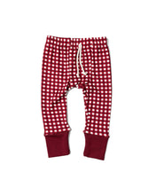 Load image into Gallery viewer, rib knit pant - red gingham