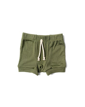 Load image into Gallery viewer, rib knit shorts - palm