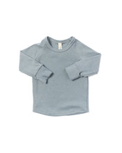 Load image into Gallery viewer, rib knit long sleeve tee - stone blue